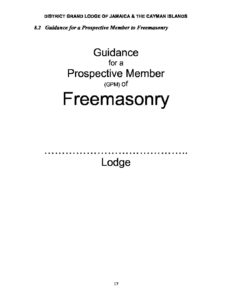 Guidance for a Prospective Member (GPM) of Freemasonry